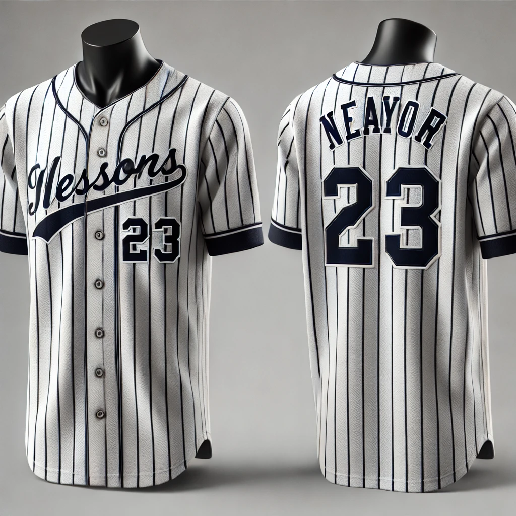 Traditional button baseball jersey